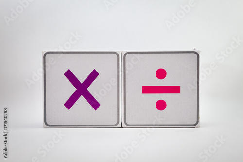 Canvas Print caculation symbols in finance