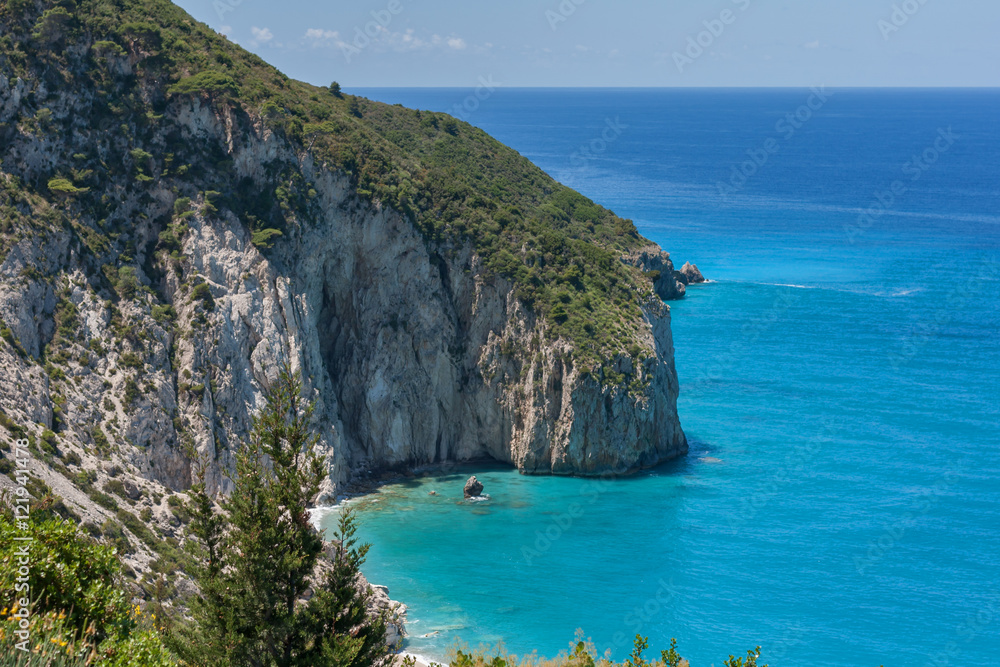 Milos Beach, Lefkada, Ionian Islands, Greece Milos Beach, Lefkada, Ionian Islands, Greece