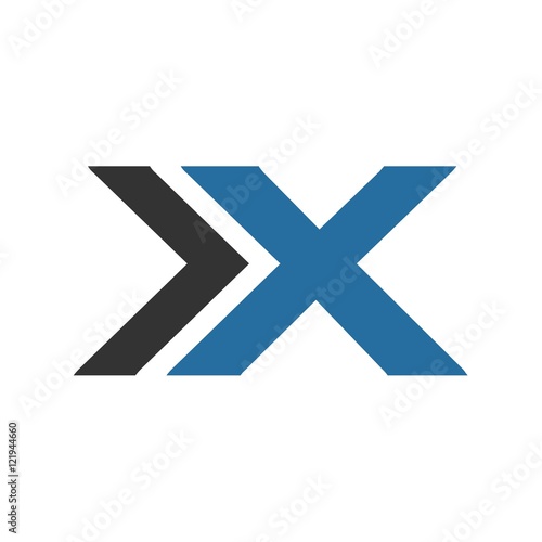 X letter initial logo design