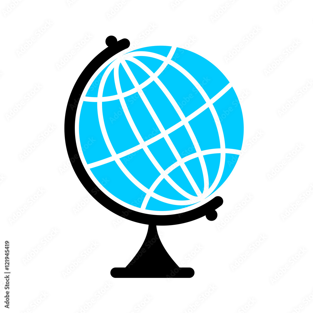 Globe Flat icon. Earth ball character. Planet earth sign Globe Flat icon. Earth ball character. Planet earth sign