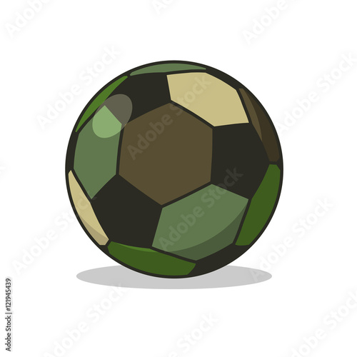 Military sport ball. Army Sports accessory for games. camouflage
