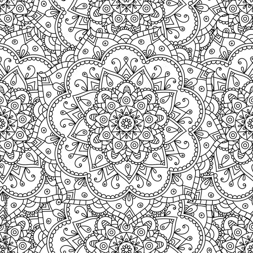 Vector seamless pattern mandala Vector seamless pattern mandala
