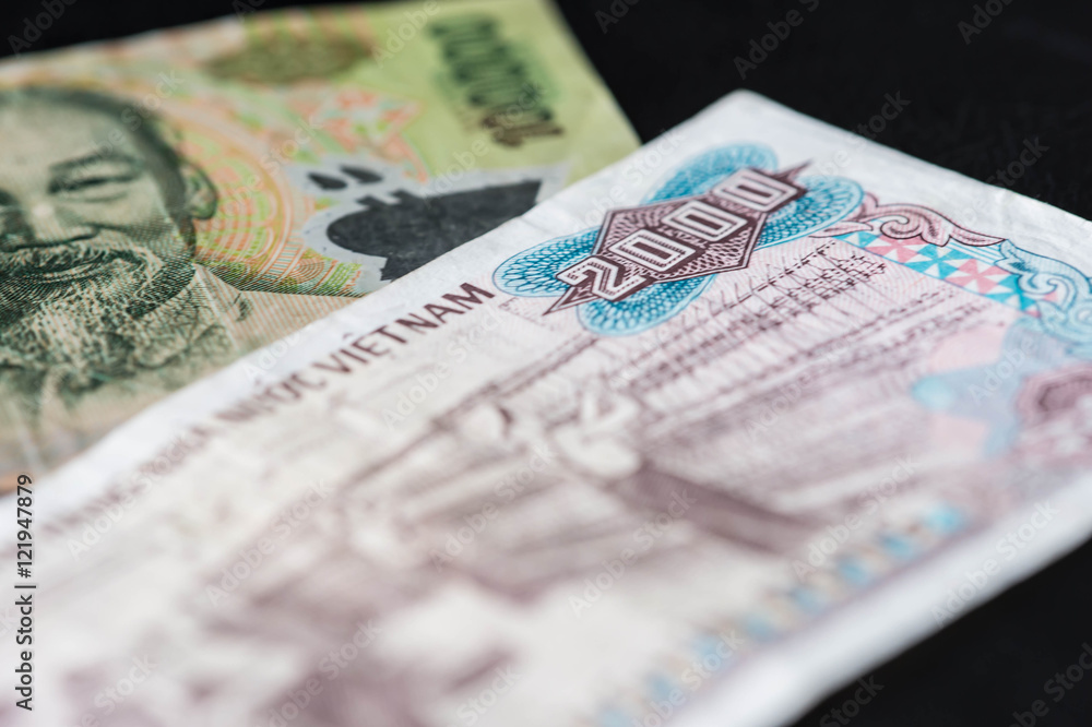 Fototapeta premium Vietnamese banknotes close up