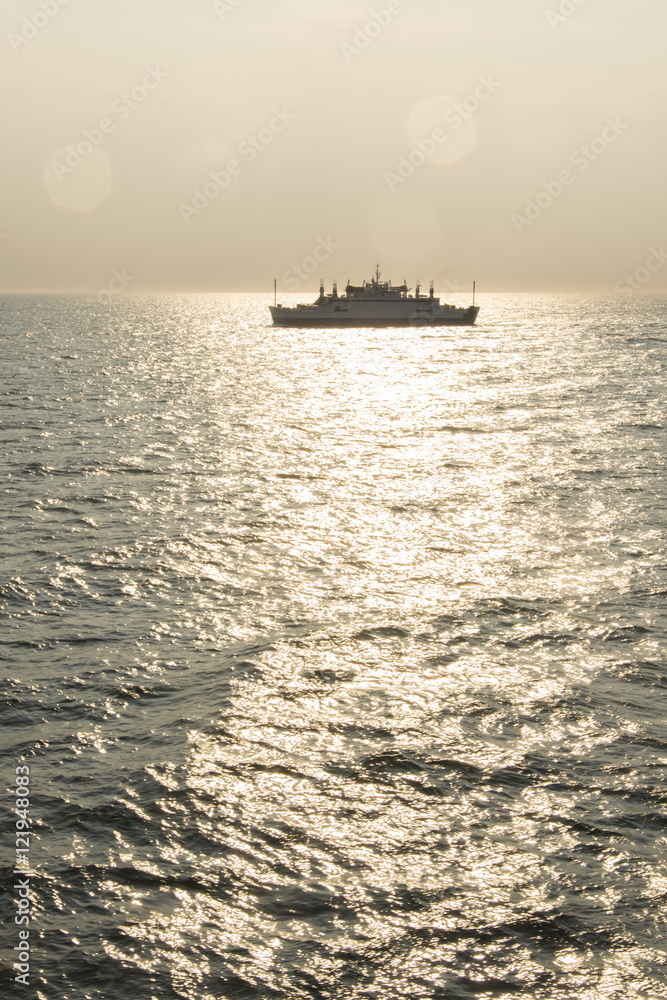 Fototapeta premium Ferry at sea