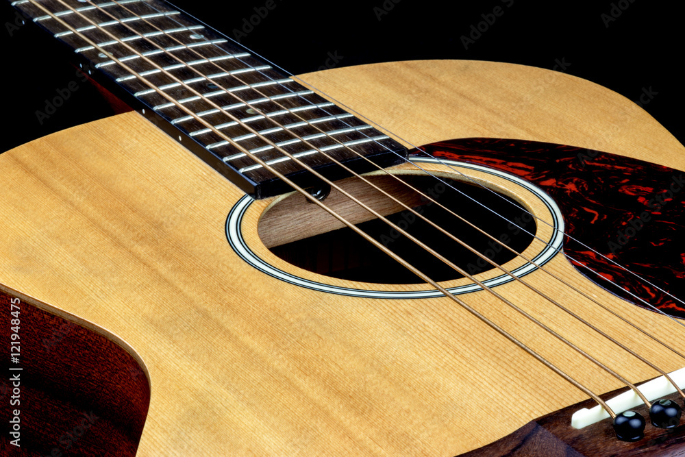 Acoustic Guitar Oblique Close Up Acoustic Guitar Oblique Close Up
