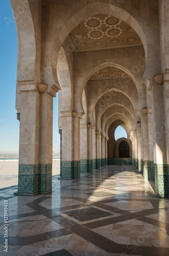 view of the arches of the mosque hassan 2