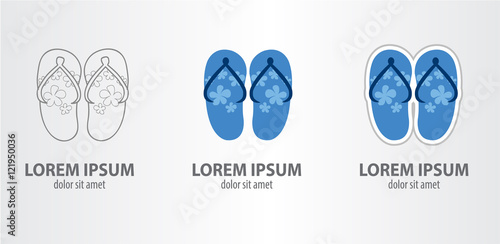  beach slippers  logo