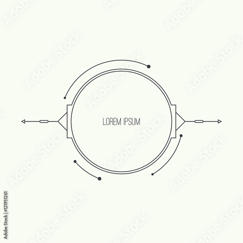 Vintage linear geometric frame 