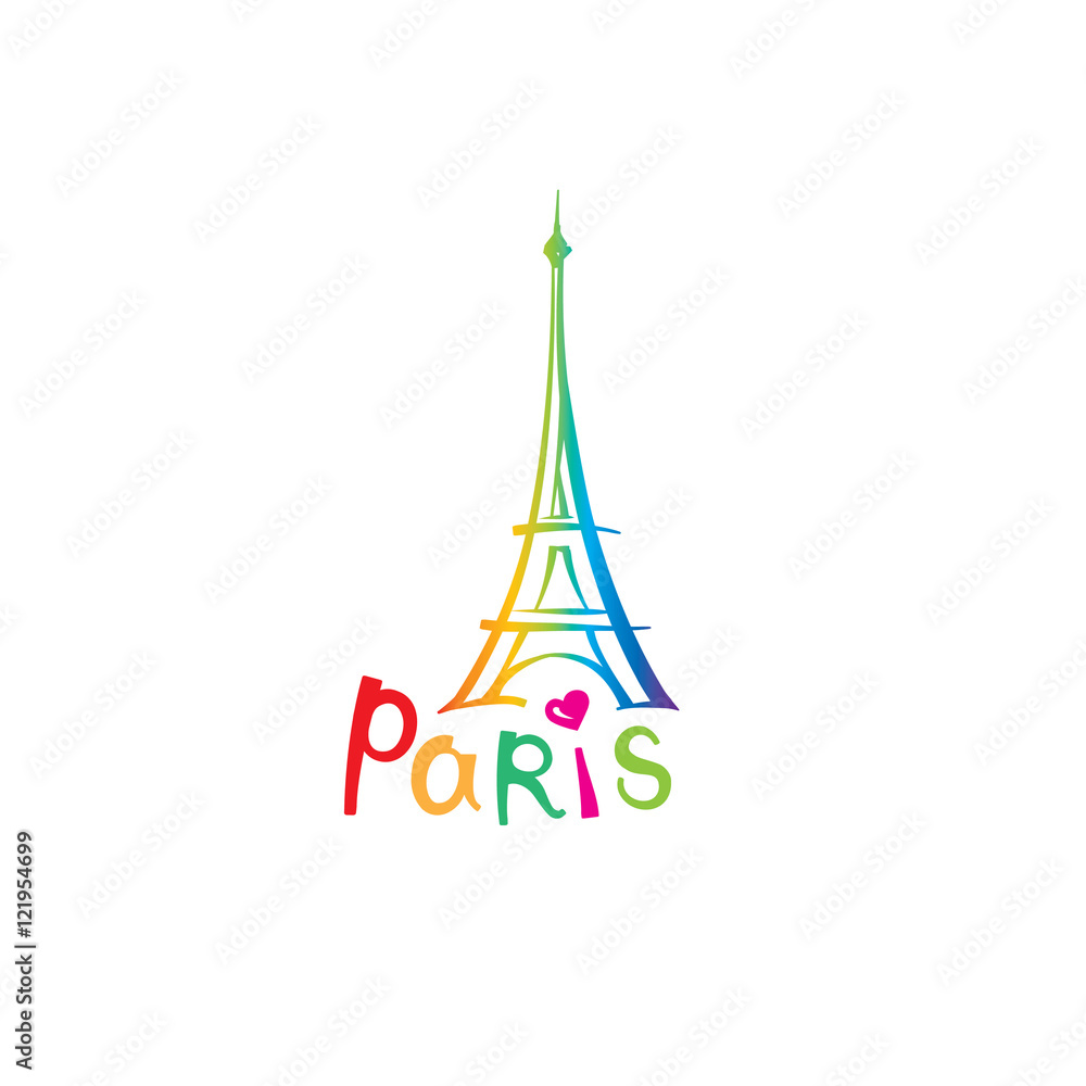 custom made wallpaper toronto digitalParis sign. French famous landmark Eiffel tower. Travel France icon