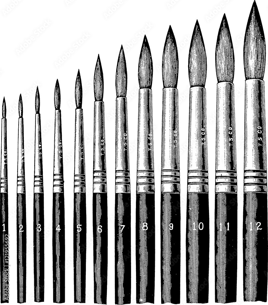 Obraz premium Vintage image brush