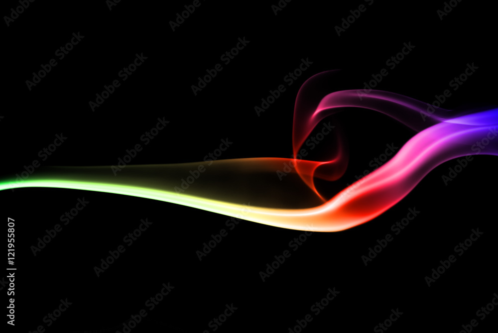Colored smoke on dark Colored smoke on dark