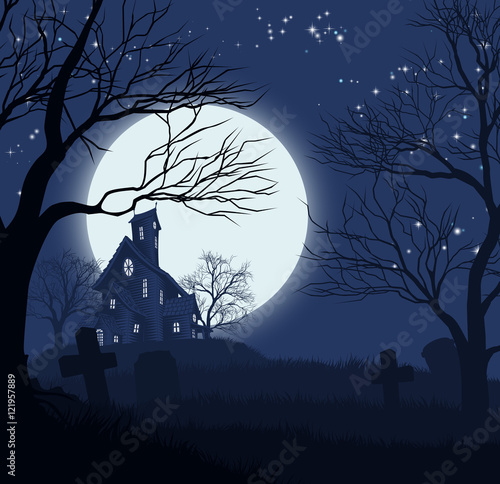 Halloween House Background