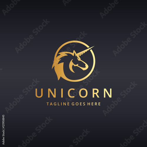 Unicorn logo template 