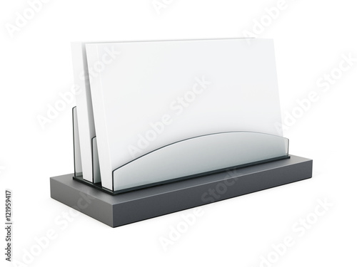 Fotografija Business card holder on white background. 3d rendering