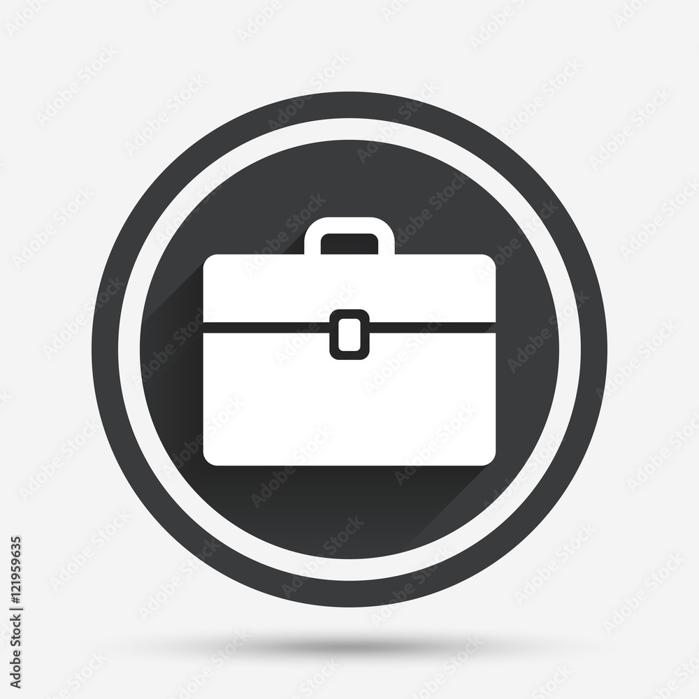 Case sign icon. Briefcase button. Case sign icon. Briefcase button.