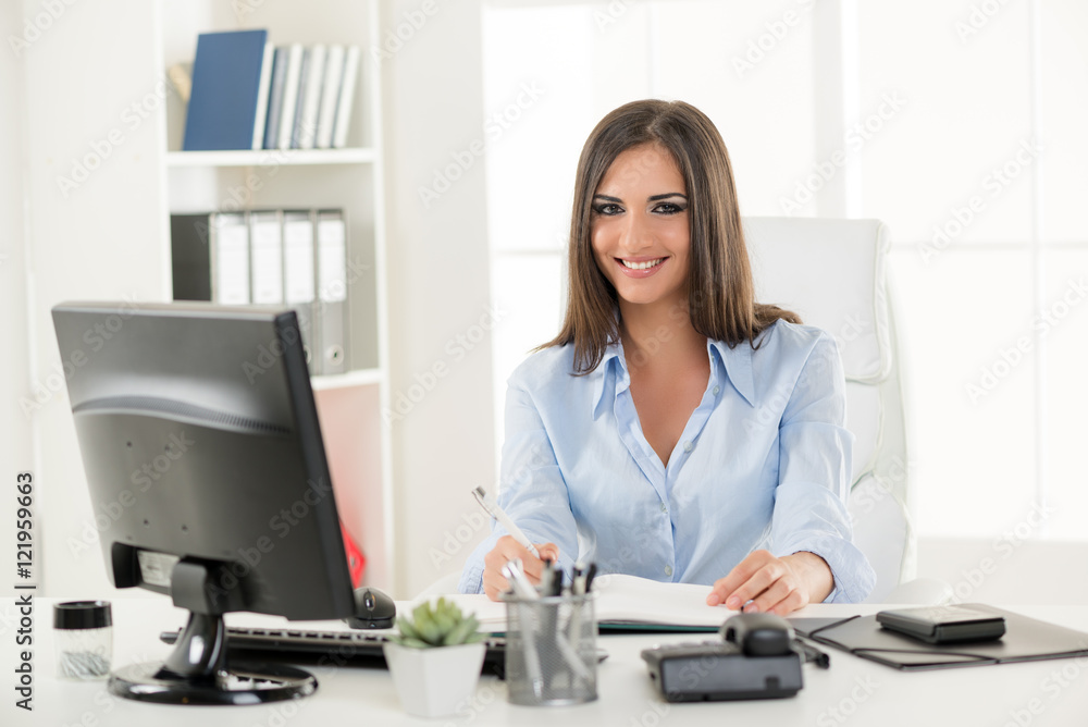 Businesswoman At The Office Businesswoman At The Office