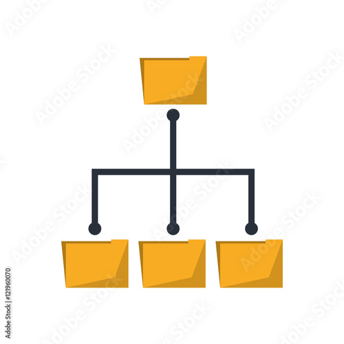 Folders icon. Files document data and archive theme. Isolated design. Vector illustration