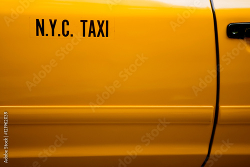 Canvas Print Yellow Cab detail