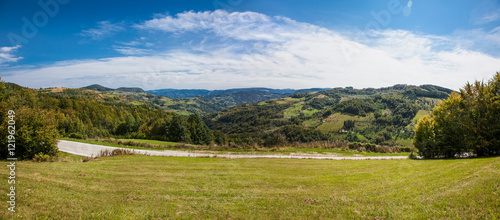 Beautiful panoramic view on meadow  of Golija, Serbia. photo