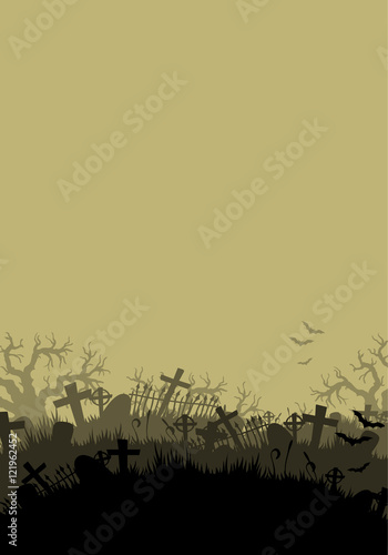 Halloween background with cementer