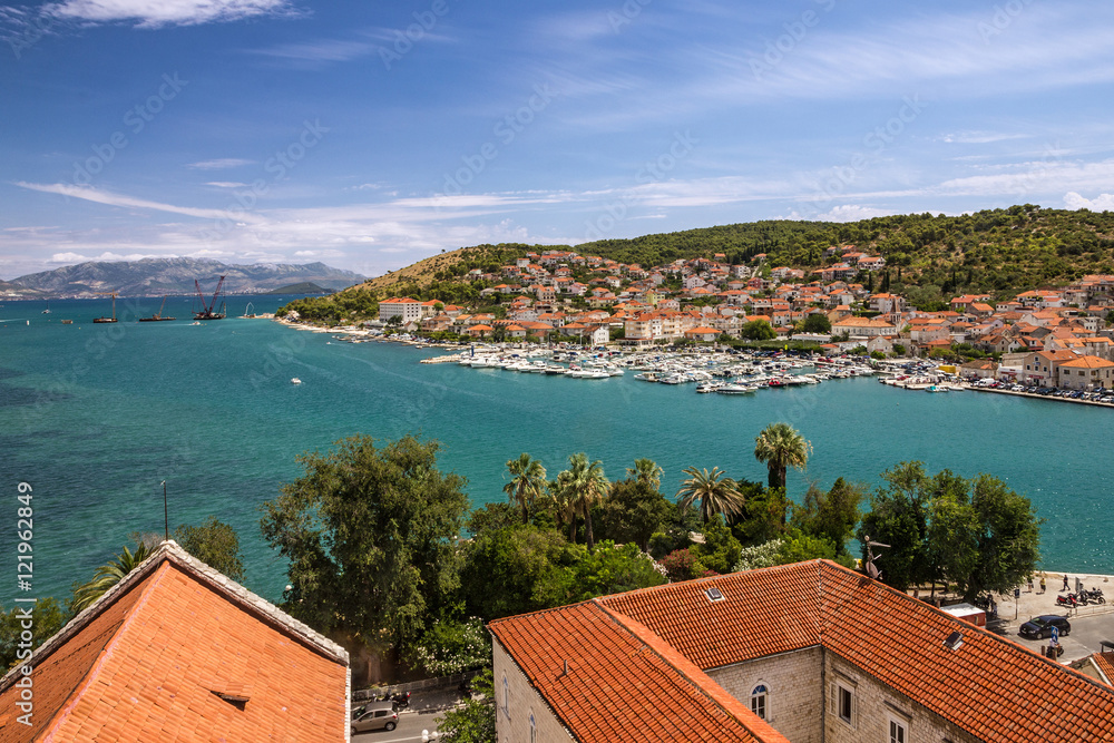 Trogir, Croatia, town panoramic view, Croatian 