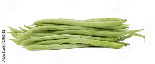 sweet fresh green peas isolated on white background