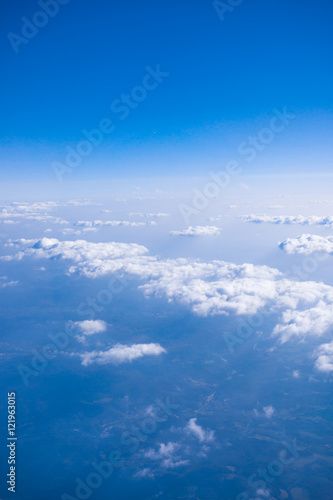 beautiful cloud.  clouds from airplane window © EwaStudio