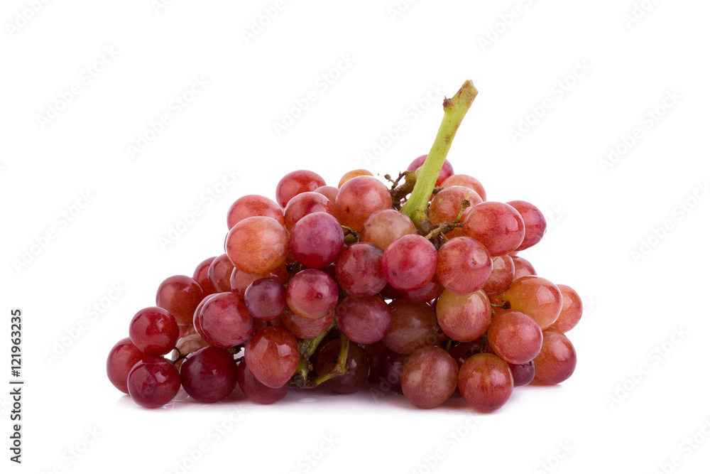 Fototapeta premium Red grape isolated on the white background
