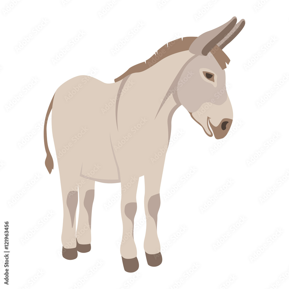 Donkey vector illustration style Flat