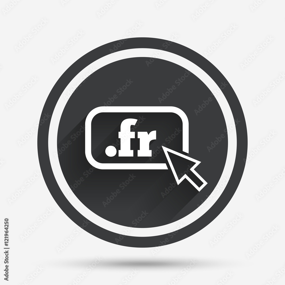 Domain FR sign icon. Top-level internet domain. Domain FR sign icon. Top-level internet domain.