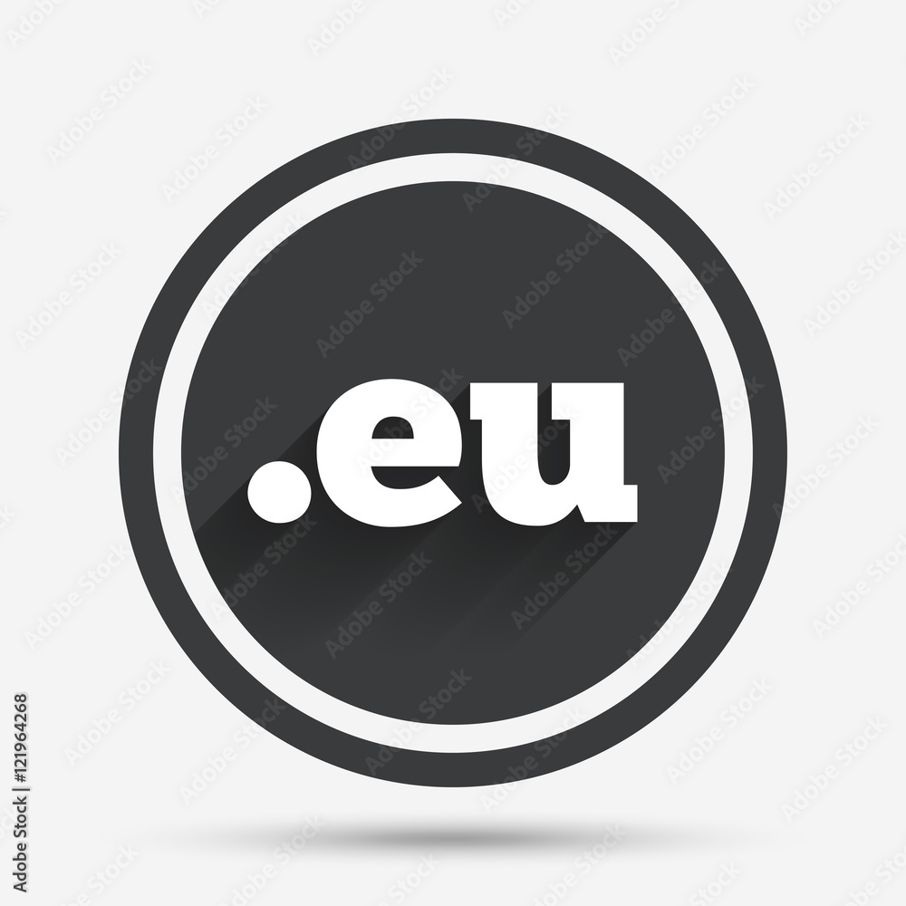 Domain EU sign icon. Top-level internet domain. Domain EU sign icon. Top-level internet domain.