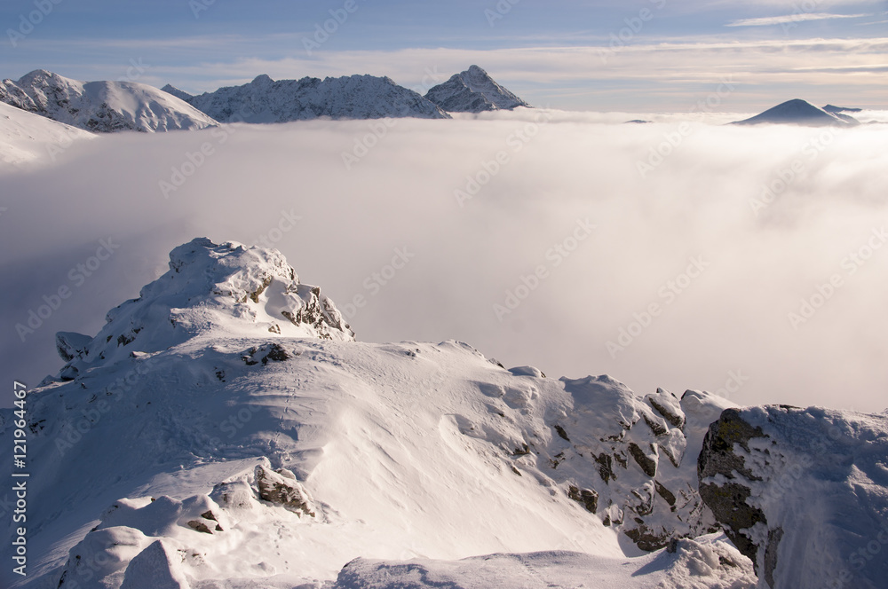 Obraz premium View of the peaks during the inversion. Tatry