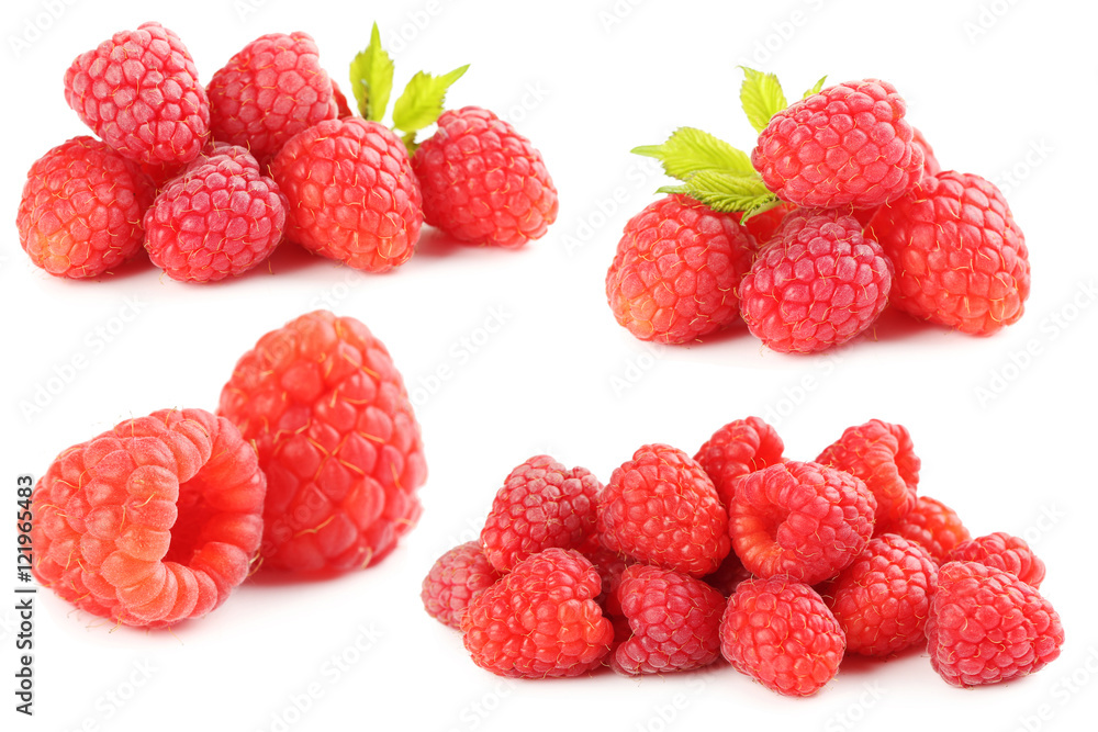 Red raspberry isolated on a white background Red raspberry isolated on a white background