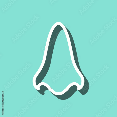 Nose - vector icon.