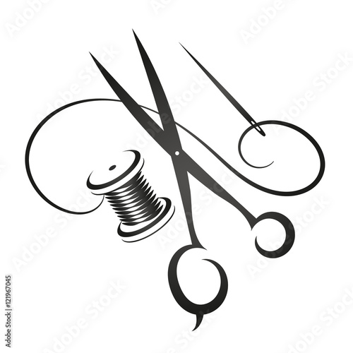 Sewing kit vector