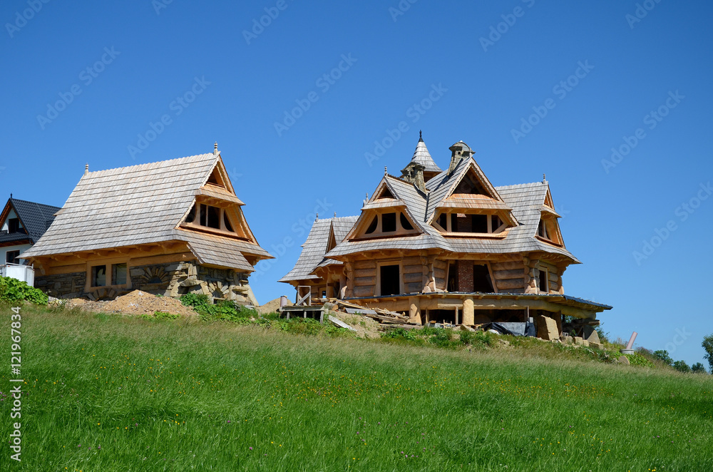 Wooden house in the mountains (The Tatras in Poland)