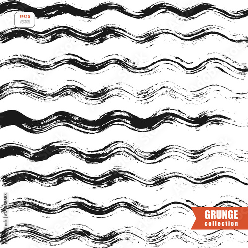 grunge background with wavy lines