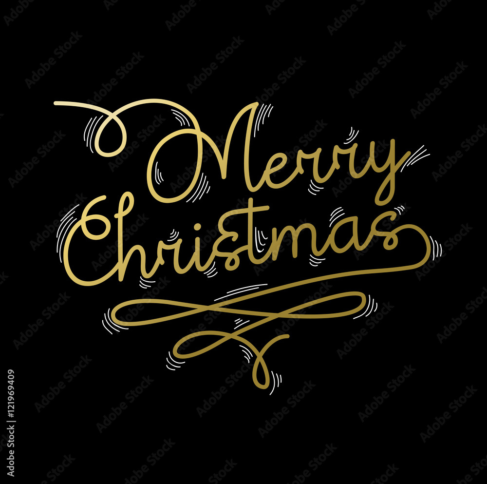 Merry Christmas gold quote greeting card