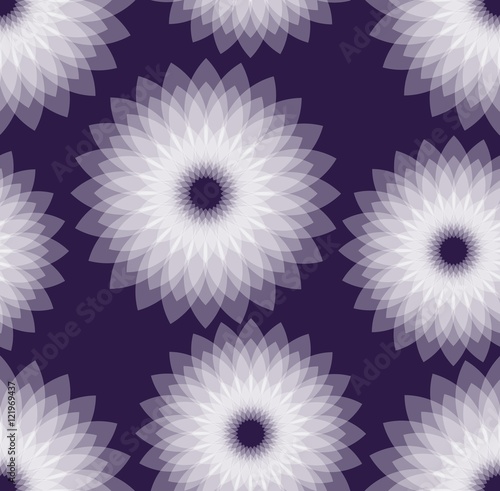 Dark purple background with  white semitransparent multilayer star shapes