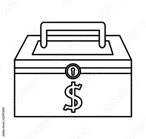 money security box icon vector illustration design