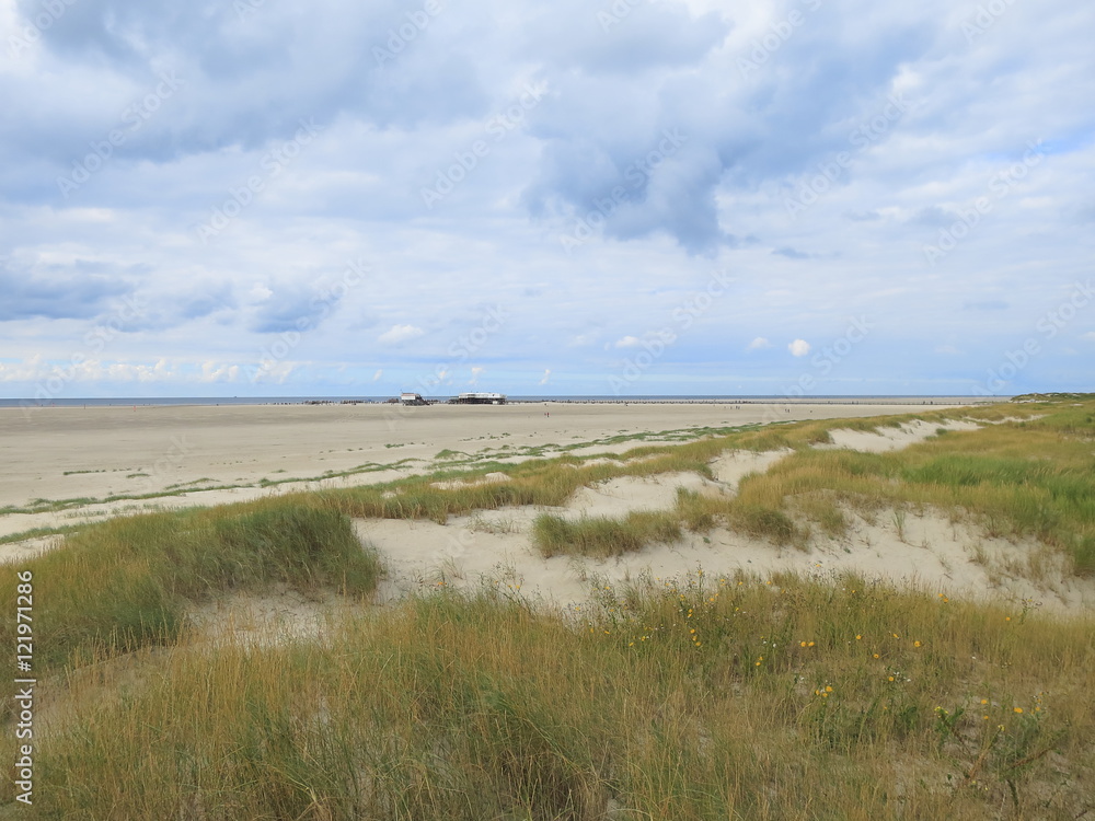 Breiter Sandstrand in Sankt Peter-Ording Breiter Sandstrand in Sankt Peter-Ording