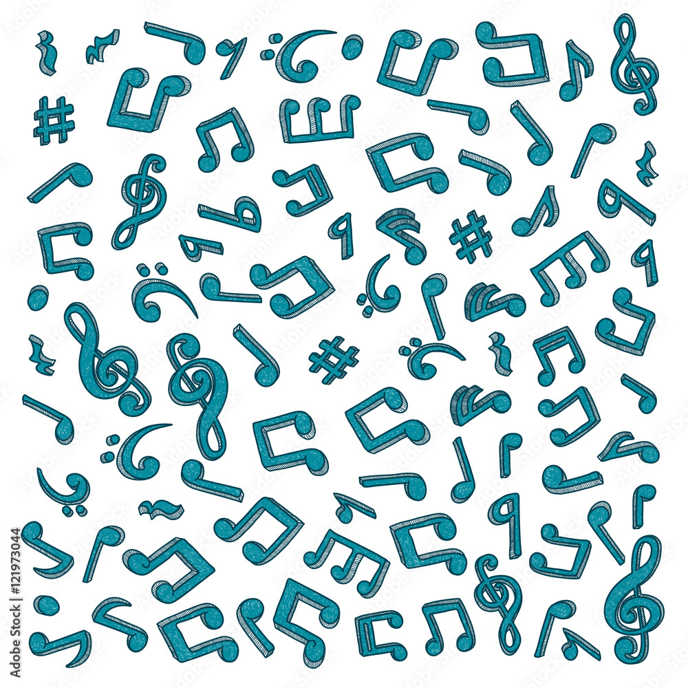 Music notes. Vector illustration. Music notes. Vector illustration.