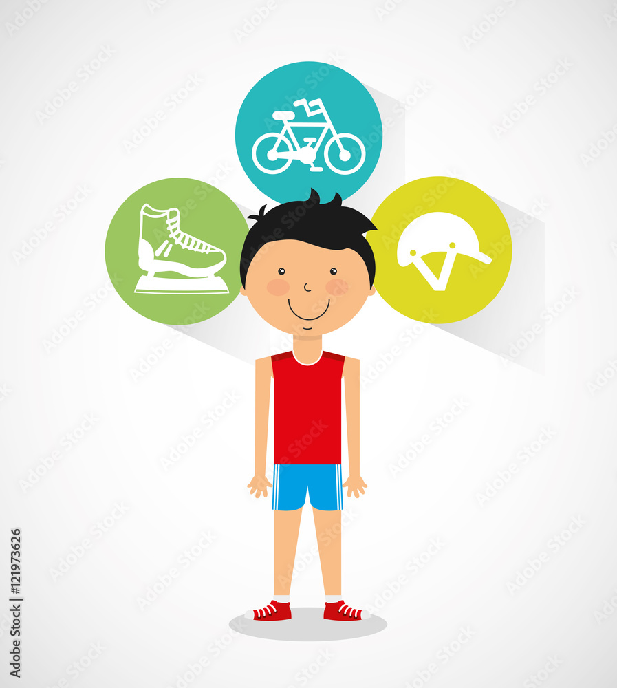 athlete avatar with sport icon vector illustration design athlete avatar with sport icon vector illustration design