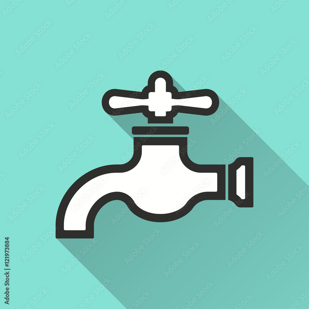 Faucet - vector icon.