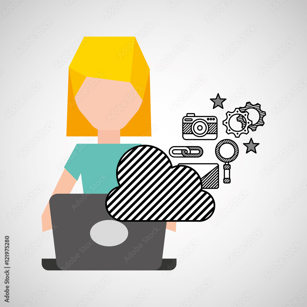 person user social media icons vector illustration design person user social media icons vector illustration design