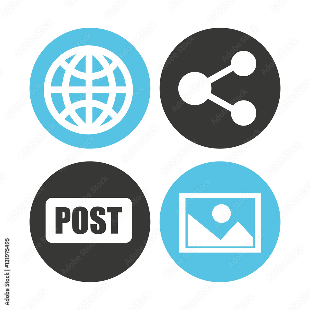 social media set flat icons vector illustration design social media set flat icons vector illustration design