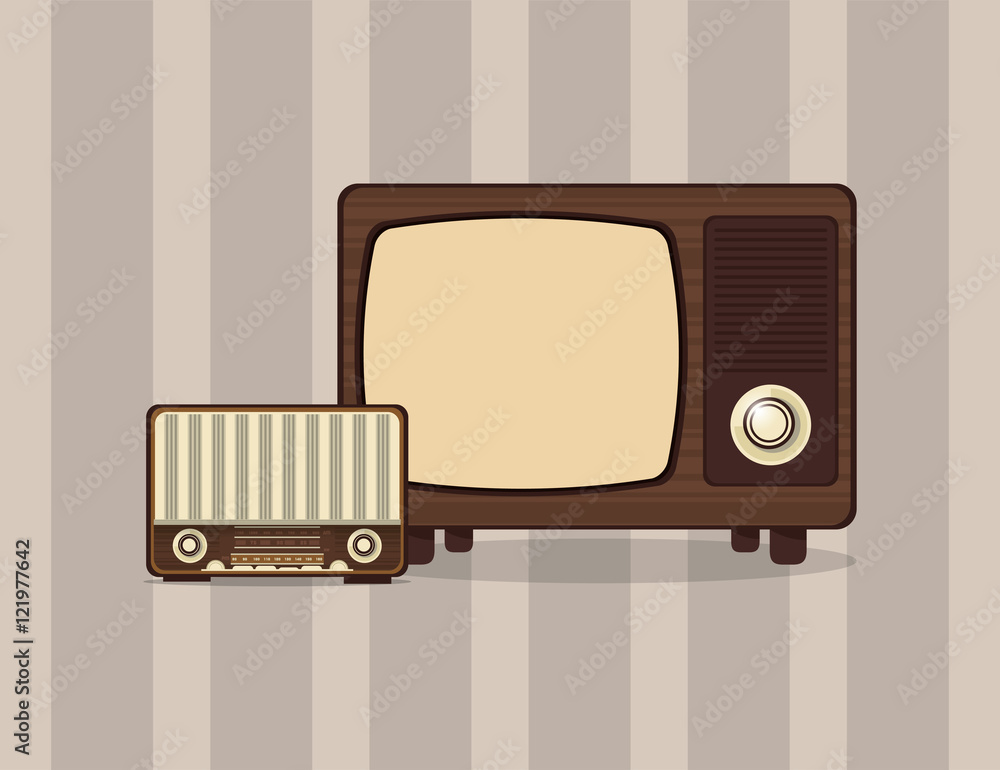 flat design retro tv emblem image vector illustration flat design retro tv emblem image vector illustration