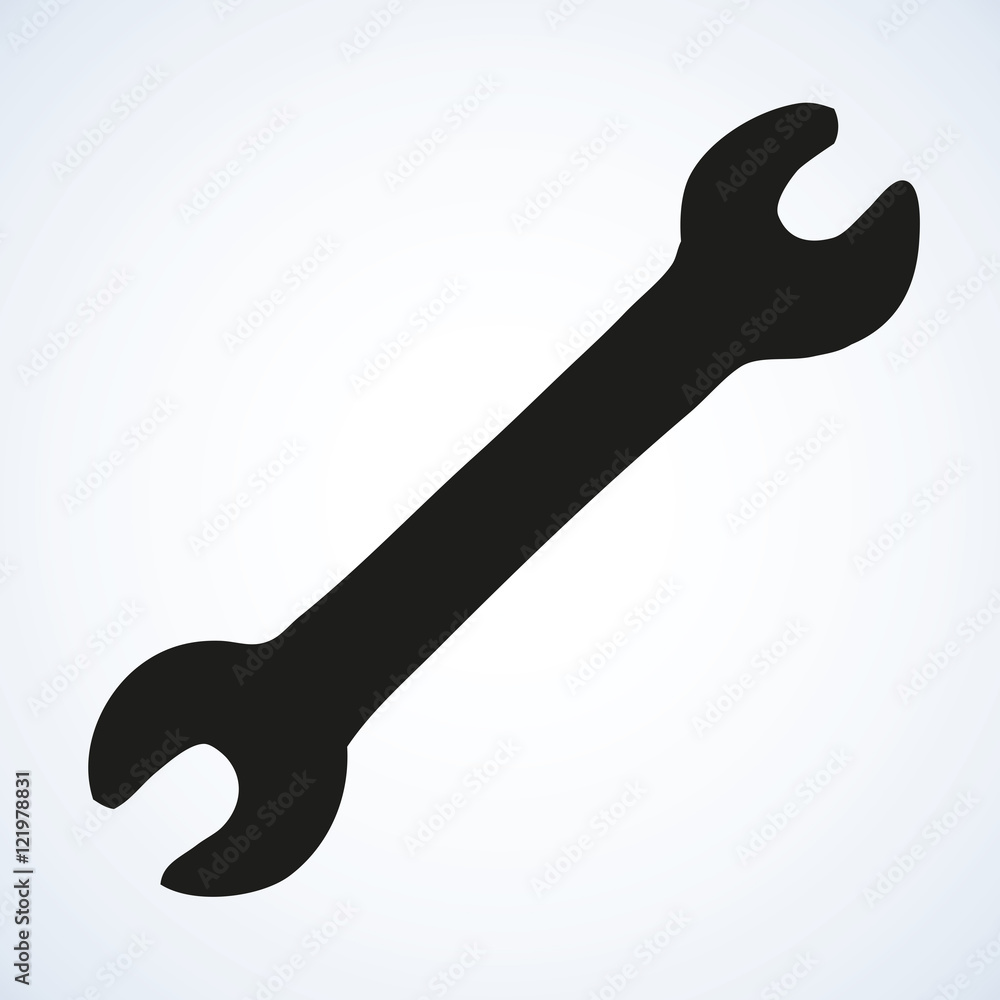 Wrench. Vector drawing