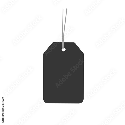 Empty black sale price tag. Vertical alignment Sale tag. Vector illustration.
