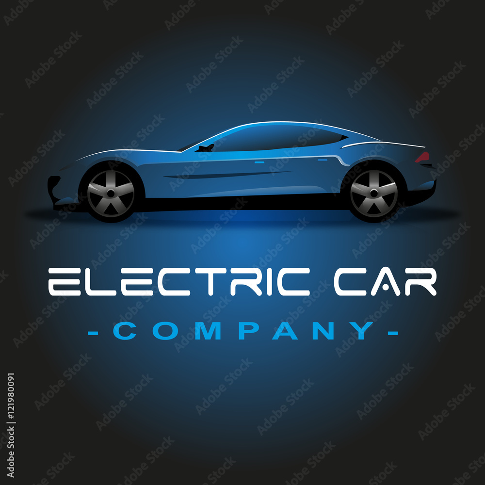 auto model electric car logo template vector 